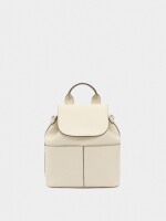 Mochila Con Textura Y Solapa crudo