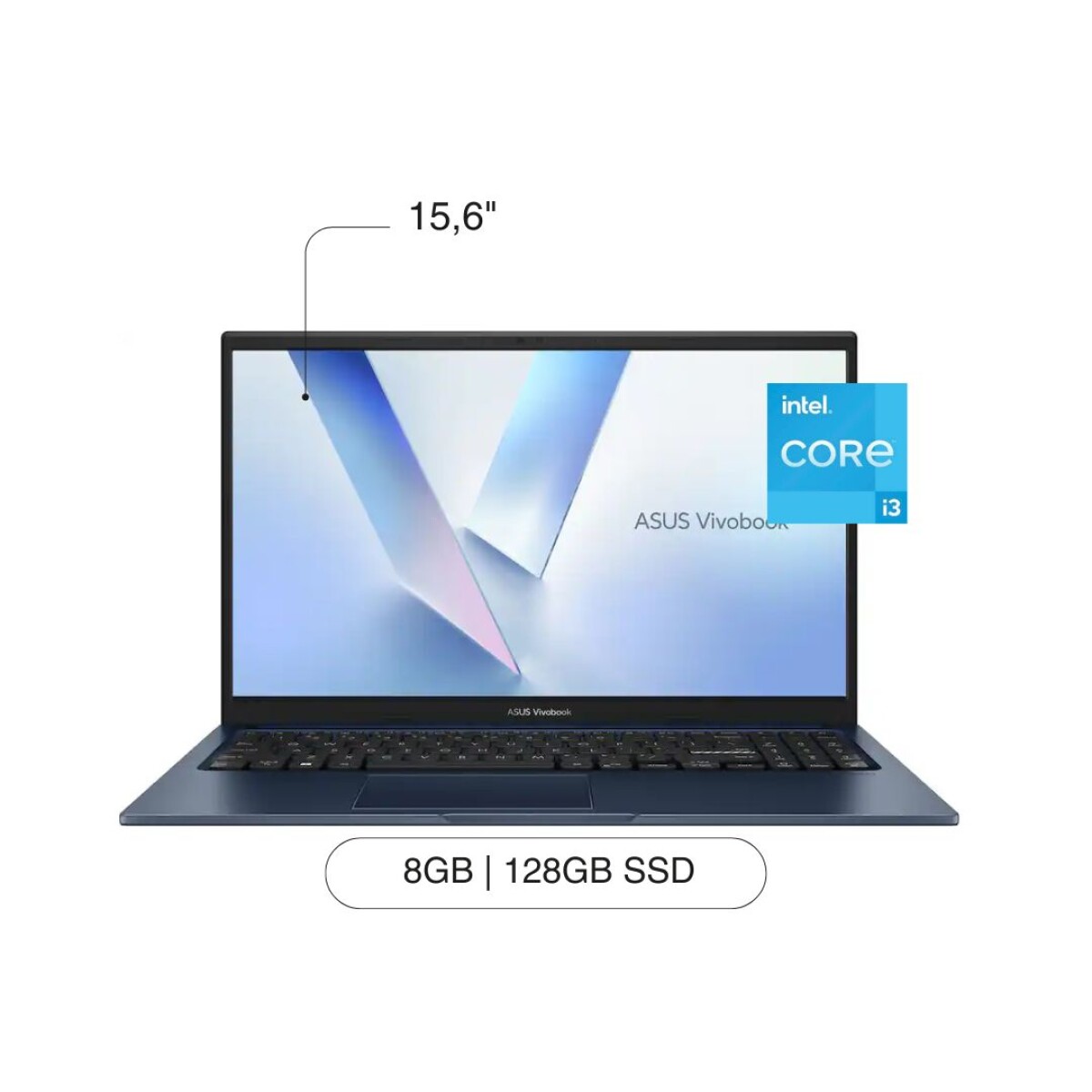 Notebook ASUS Vivobook X1504VAP 15,6' FHD 128GB / 8GB RAM I3-100U W11 - Blue 