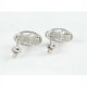 Caravanas Oro Blanco 18K Con Filigrana Caravanas Oro Blanco 18K Con Filigrana