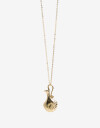 Collares Largos Color Collar Largo Metal Florero - Dorado
