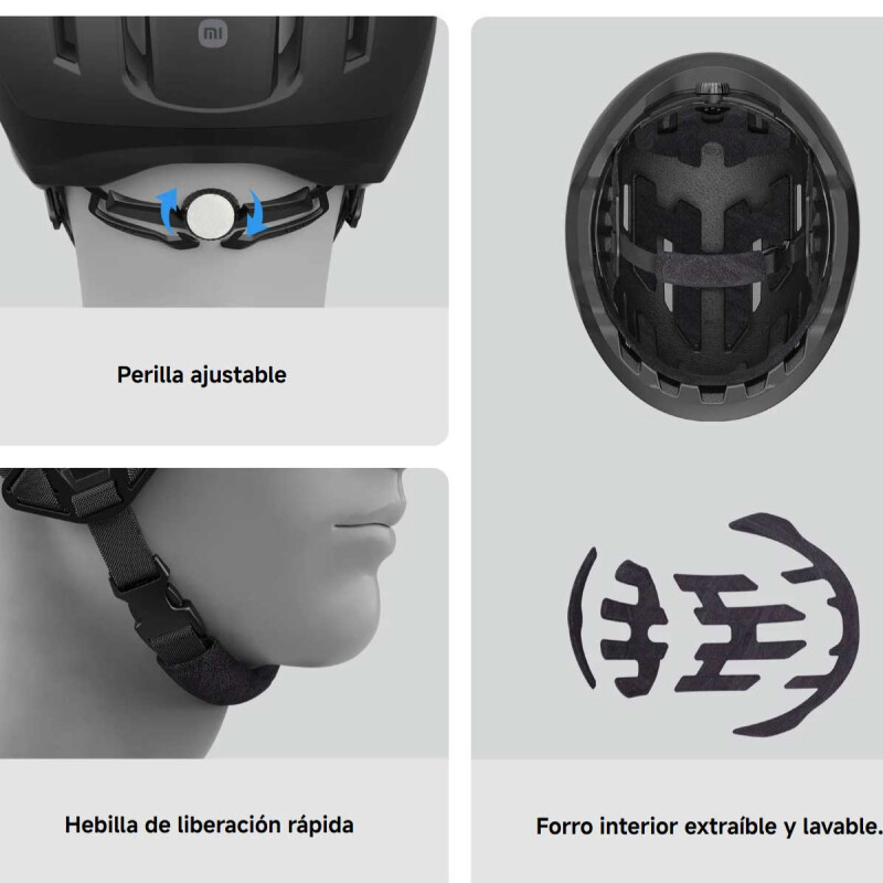Casco para Monopatin Xiaomi Dark Gray Casco para Monopatin Xiaomi Dark Gray