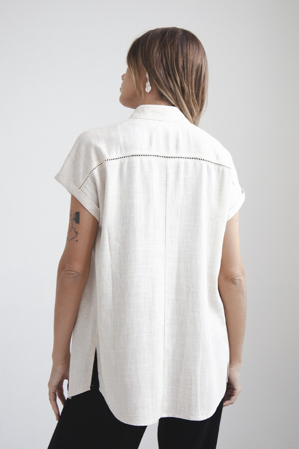 CAMISA LINO BEIGE