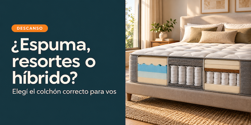 Colchón de espuma, resortes o híbrido: ¿cuál elegir?