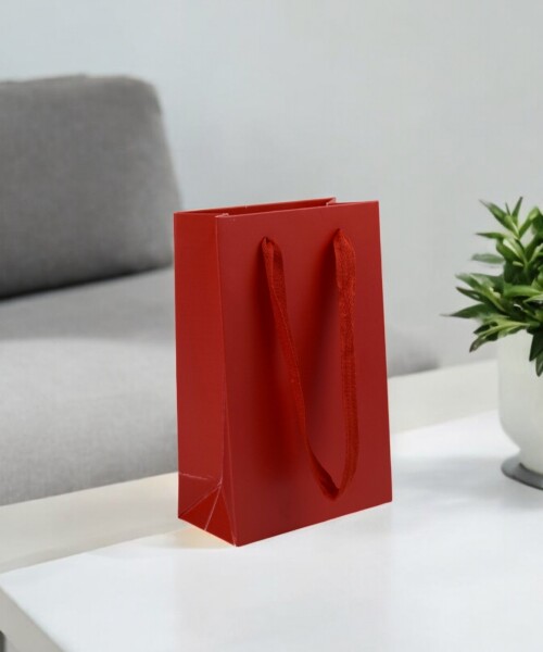Bolsa cartulina eco colores 10x05x15 cm ROJO