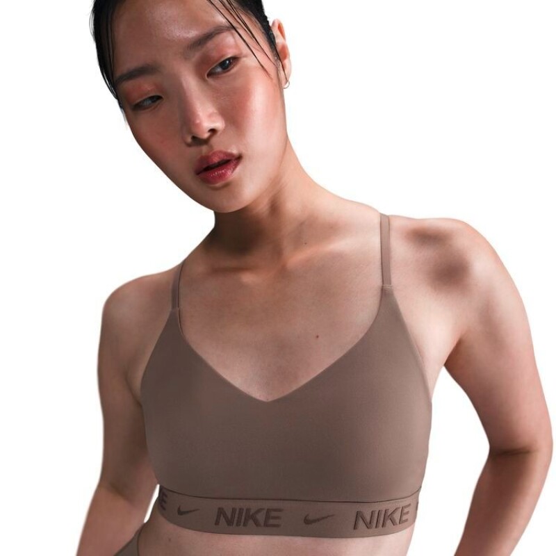 Top Nike Indy Light Support de Mujer Chocolate