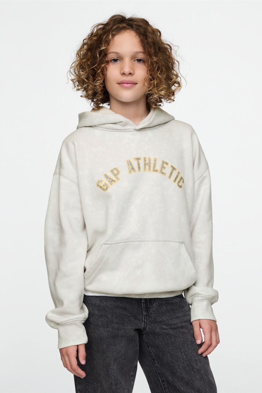 Buzo Canguro Logo Gap Niño Grey Tie Dye