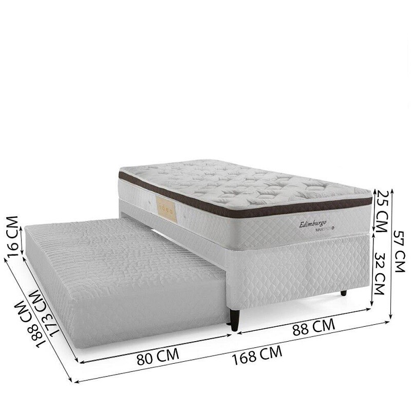 BOX 0.90X1.90 C/CAMA 1453 + COLCHON EDIMBURGO - RESORTES MAXSPRING BOX 0.90X1.90 C/CAMA 1453 + COLCHON EDIMBURGO - RESORTES MAXSPRING