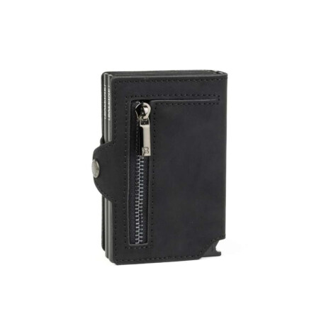 Billetera Baleine Double Kansas Zipper Full Black