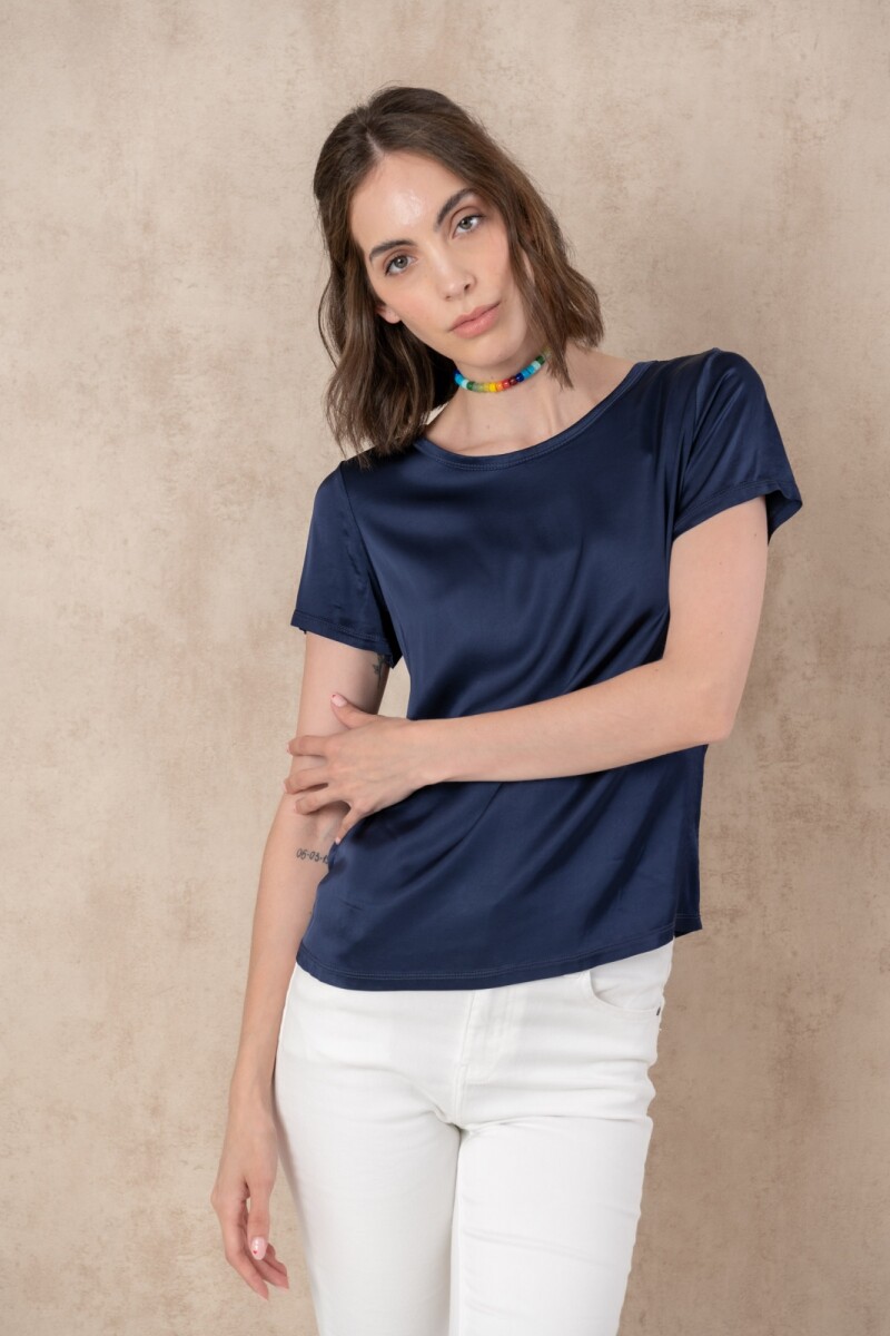 T-Shirt lisa azul 