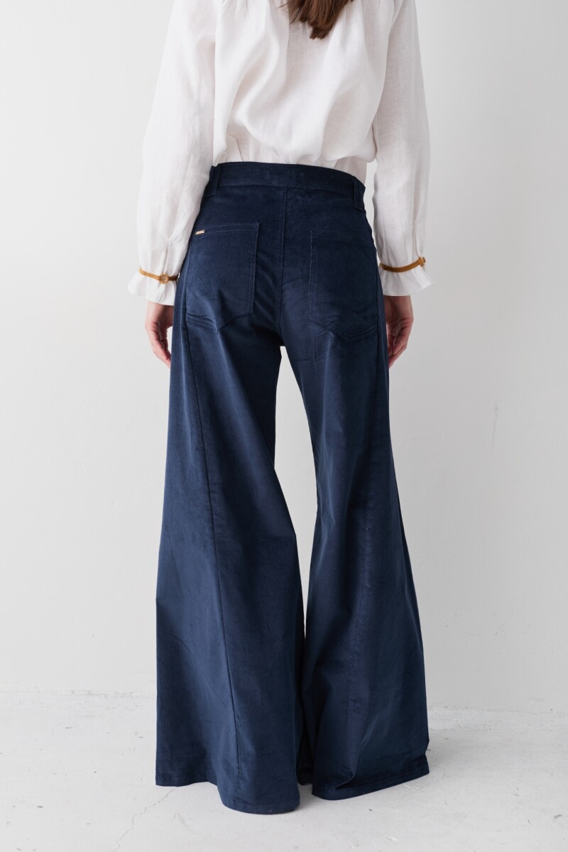PANTALON WIDE XL CORDEROY Azul