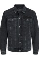 Chaqueta De Jean Black Denim