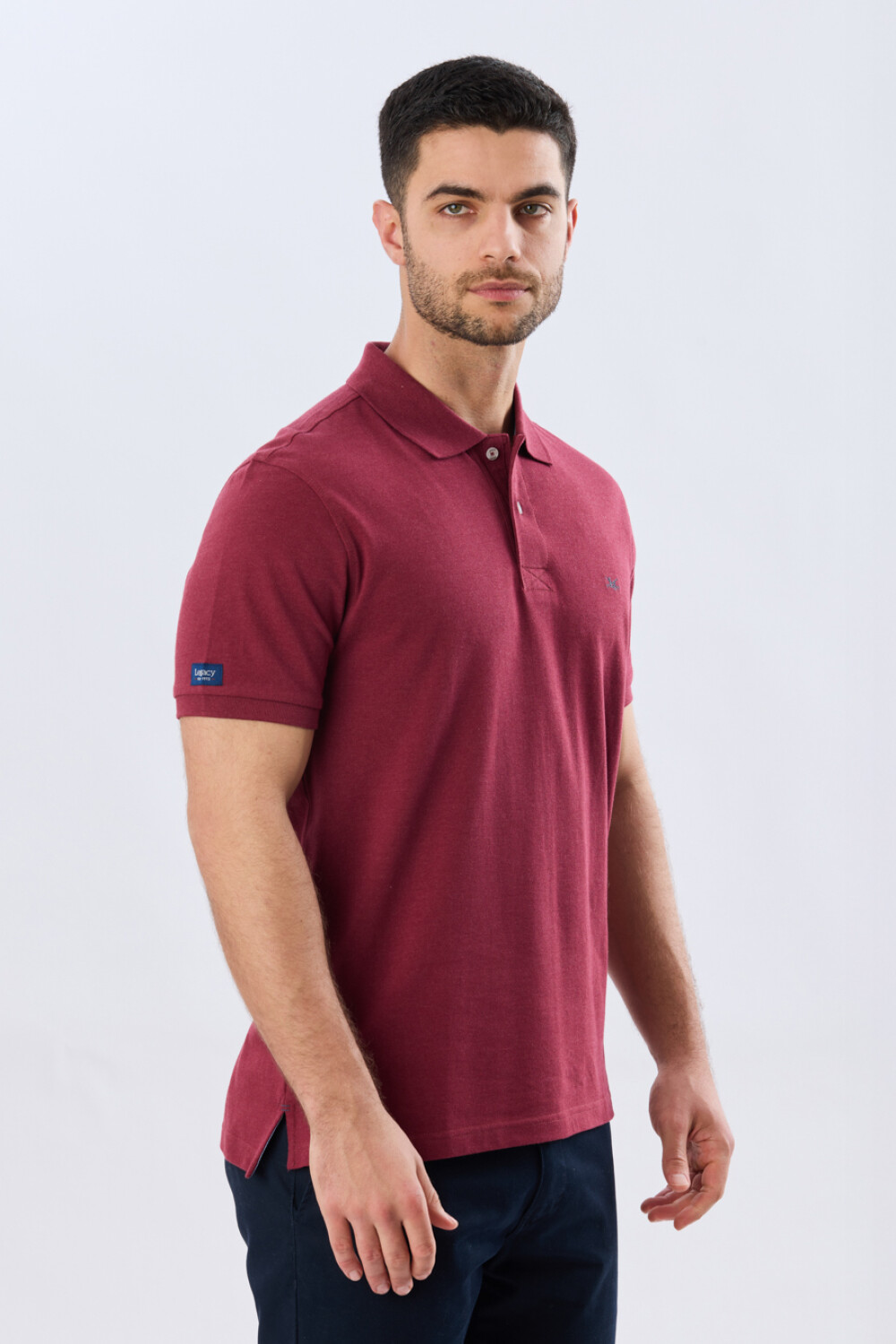 REMERA POLO LISA PIQUÉ Bordo Melange