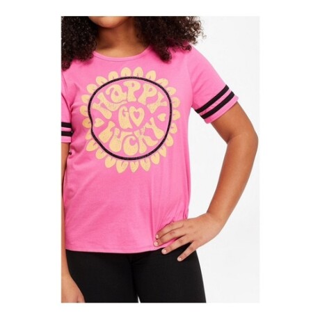 Remera para niña Justice Happy Salmón