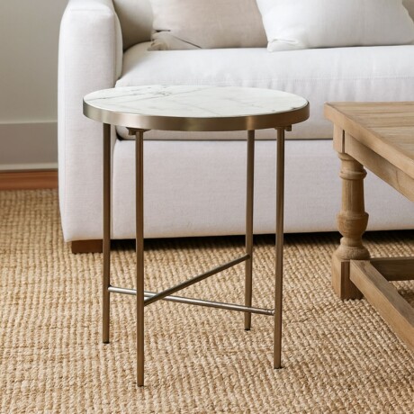Mesa Auxiliar CELLINI Blanco - -
