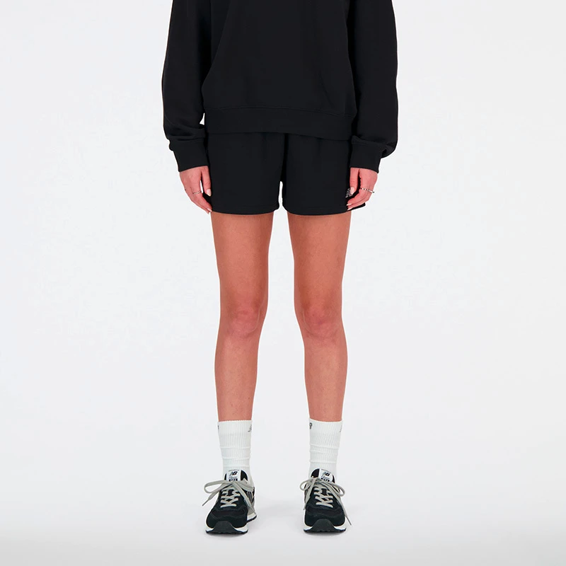 Pantalón Largo Essential French Terry de Mujer Negro