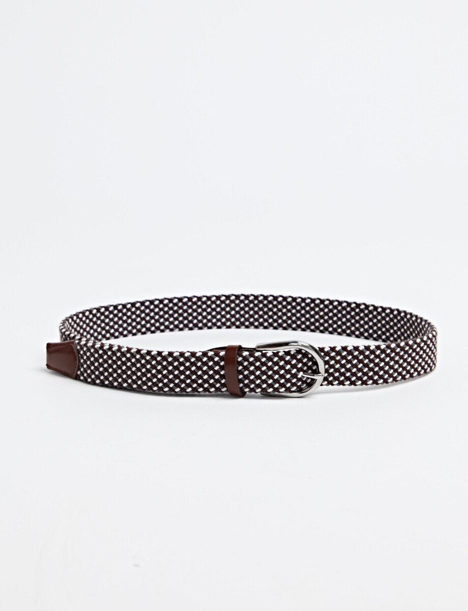 CINTO HARRINGTON LABEL - Marron Osc/beige 