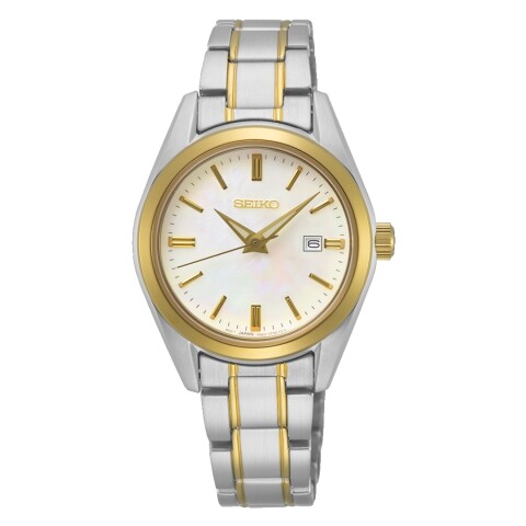 Reloj Seiko SUR636P1 para mujer con correa de acero combinada Dorado