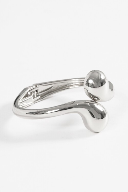 Pulsera cuff bold plateado