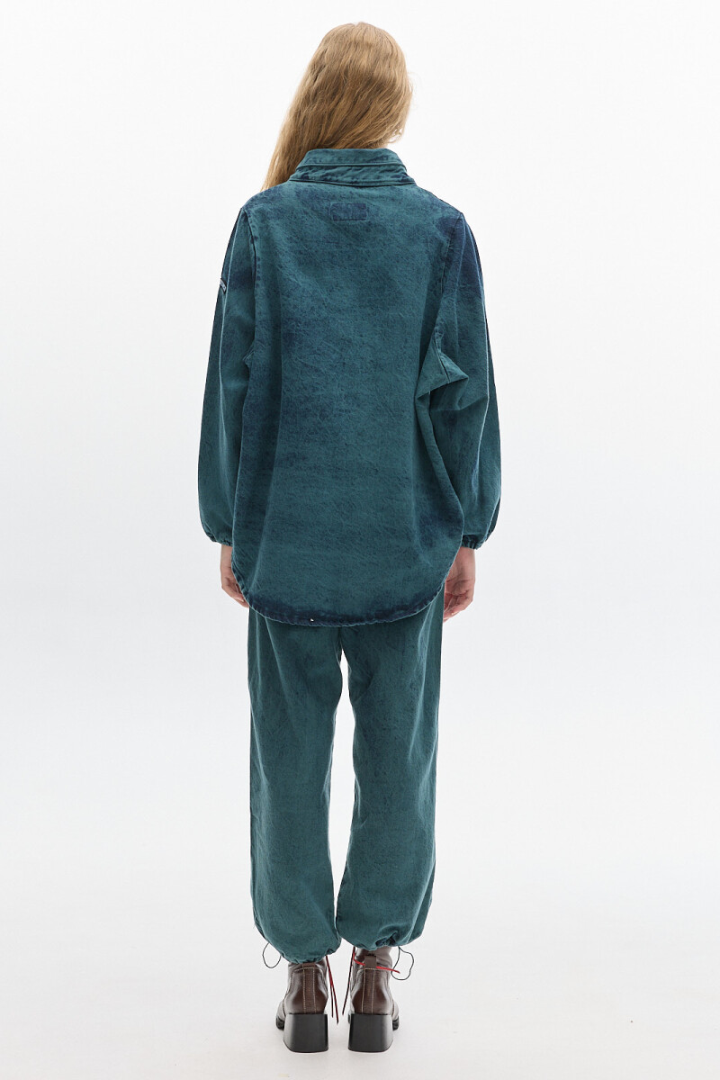 Camisa Cisne Denim Washed Green