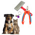 Kit Corta Uñas + Cepillo + Cascabel Mascota Perro Gato Variante Color Naranja/Rojo