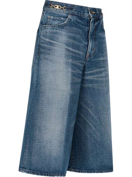 Pantalón pescador de jean, Celine Azul