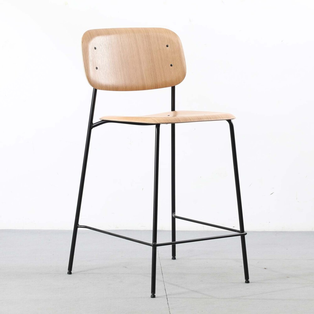 BUTACA TABURETE BAR MADERA NATURAL-BEIGE O´CONOR