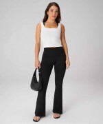 Leggings Flare Cloud Jersey Foldover Mujer Black