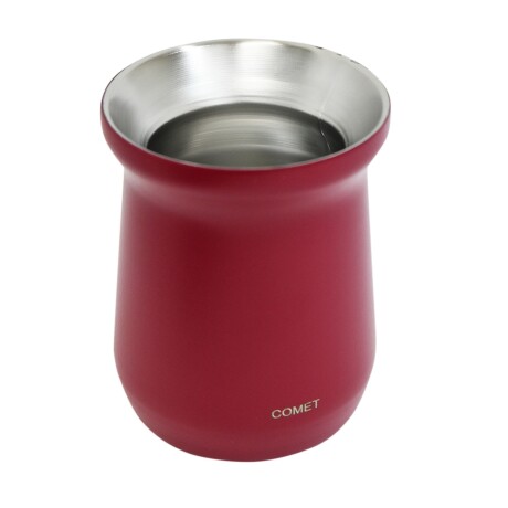 Mate Acero Inoxidable Doble Pared 260ml Comet Colores Lisos Bordó