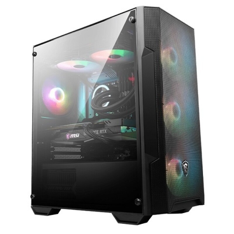 MSI MAG FORGE M100A - Torre microATX - panel lateral con ventana (acrílico) - sin fuente de alimentación (ATX) - USB/Audio MSI MAG FORGE M100A - Torre microATX - panel lateral con ventana (acrílico) - sin fuente de alimentación (ATX) - USB/Audio
