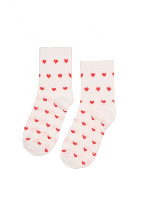Medias Corazones Blanco