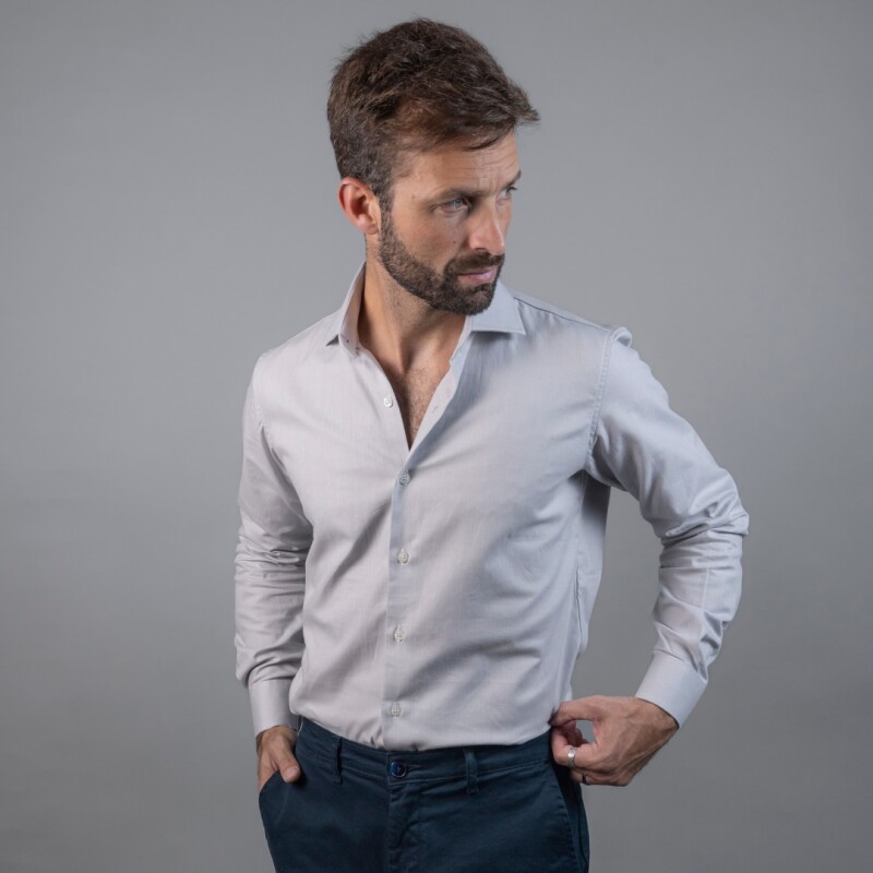 Camisa Luxury Gris espiga
