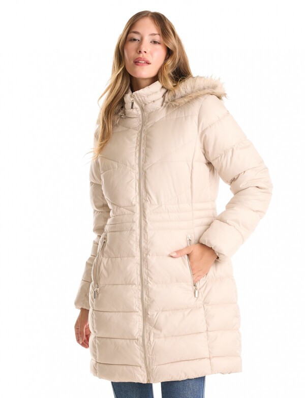 Campera Abrigo Puffer BEIGE