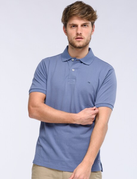 Remera polo pique lisa Piedra