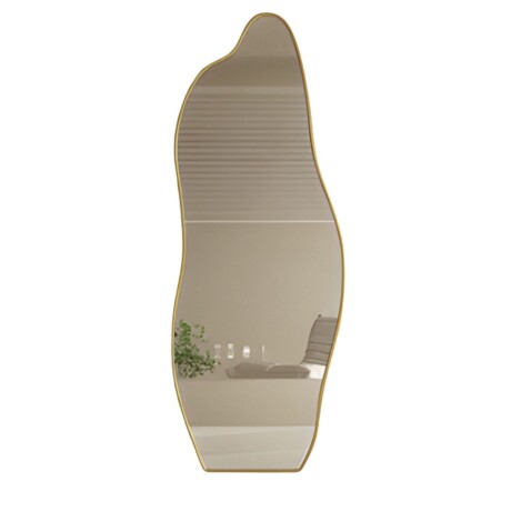Espejo Lumax Degra Diseño Moderno Irregular 60 x 165cm Dorado