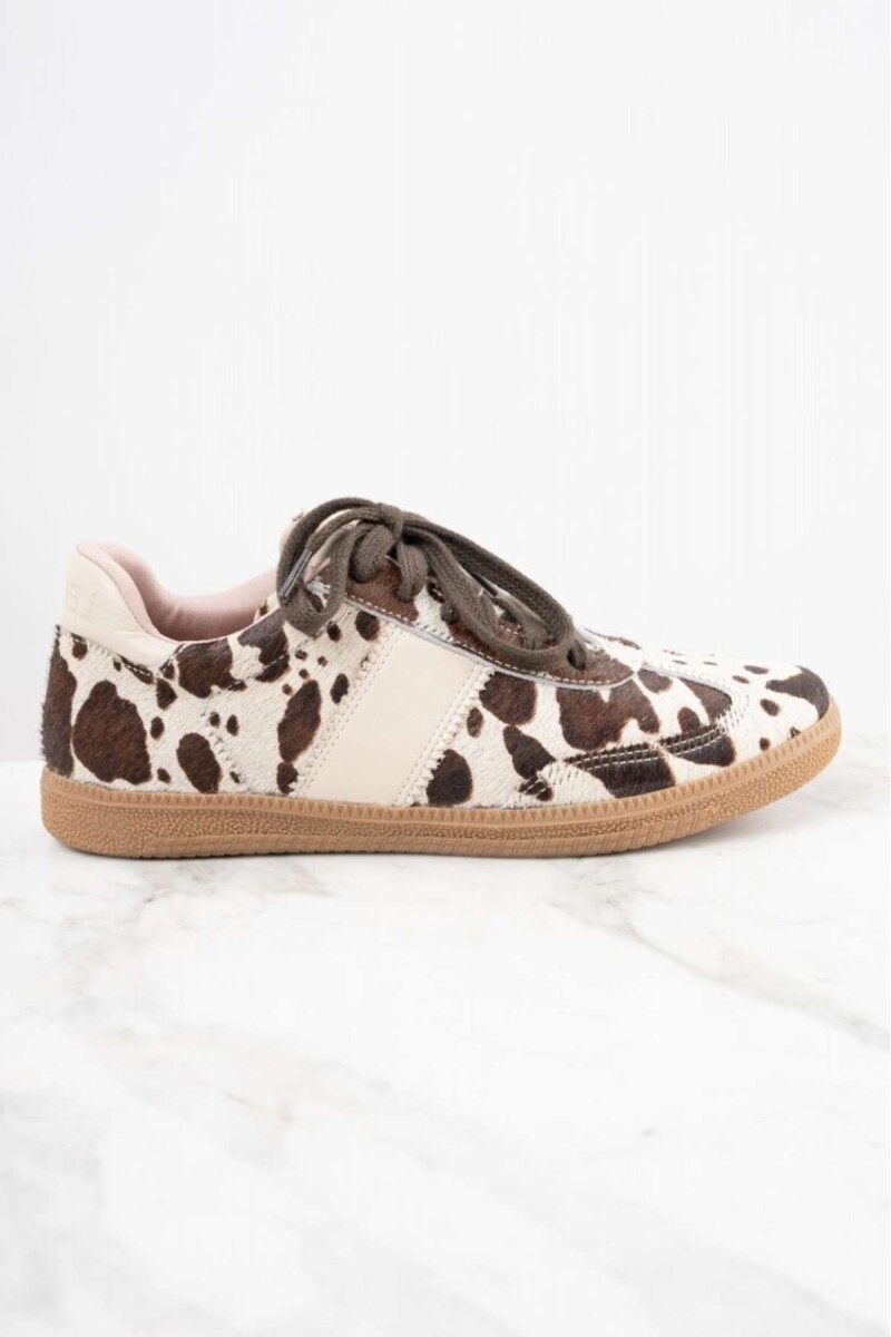 Zapatilla Pelo Vaca - Marrón 