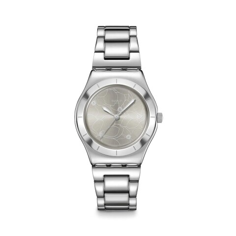 Reloj Swatch YLS237G Petal Bliss de Acero Inoxidable Plateado
