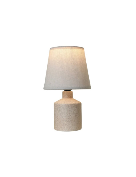 LAMPARA DE MESA CERAMICA D17x28CM RECTA BEIGE LAMPARA DE MESA CERAMICA D17x28CM RECTA BEIGE