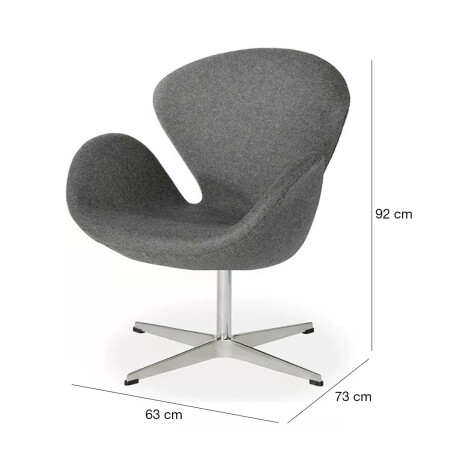 Silla Butaca Lyon Sillón Diseño Moderno Cómodo Hogar Oficina Gris