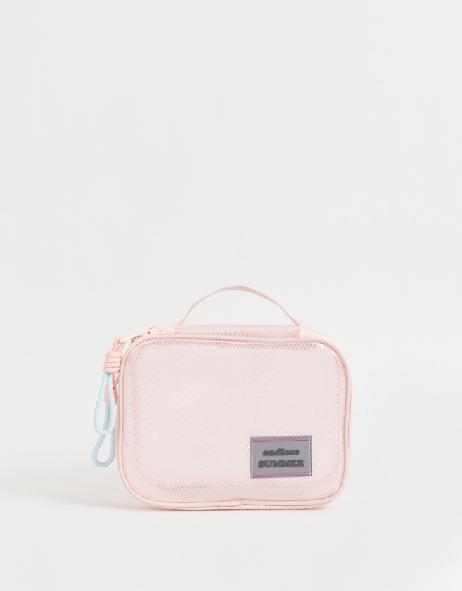 Porta Cosméticos Estampados Portacosméticos De Mesh - Rosa Viejo
