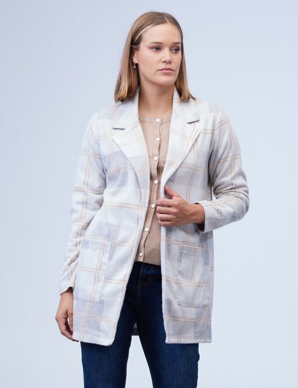 Blazer Cozy Cuadrille GRIS/MULTI