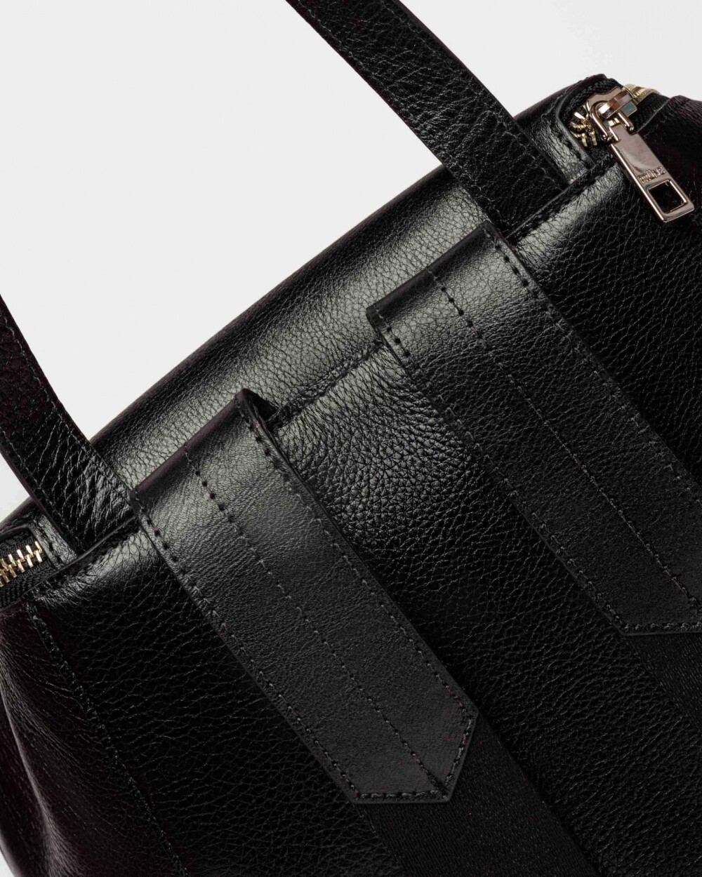 Mochila Mashenka en cuero vegetal liso Negro