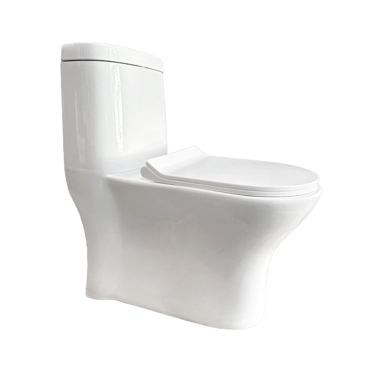 Juego De Inodoro Con Mochila Y Tapa - Modelo Rolex 113 Redondo Blanco 