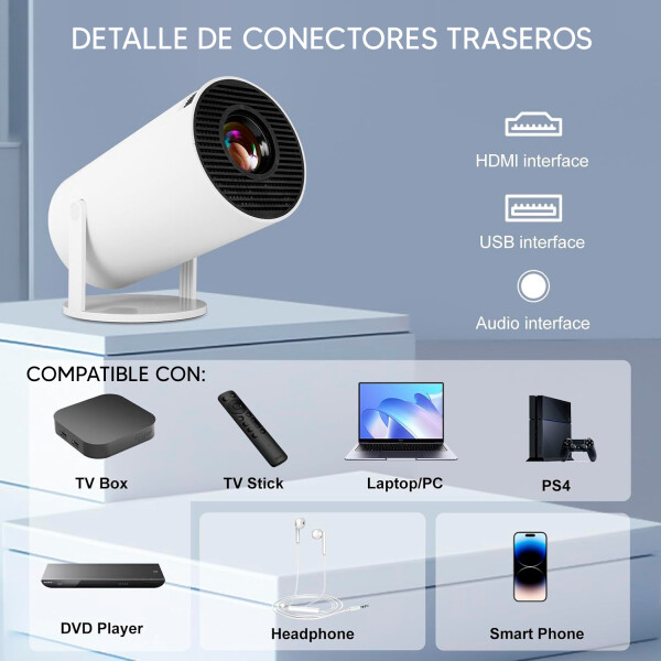 Proyector 4k Game X10 Plus Con 2 Joysticks Para Juegos PROYECTOR X10 PLUS ANDROID + JOYSTICK