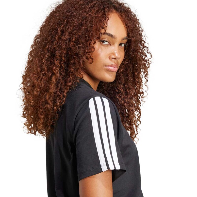 ADIDAS REMERA MUJER W 3S SJ T B Negro-Blanco