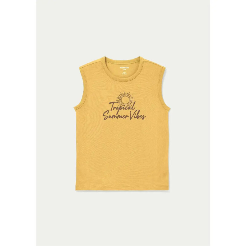 CAMISETA REGATA MASC AMARELO MEDIO