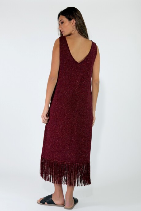 VESTIDO LUMINA Bordo