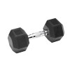 Mancuerna Fija Hexagonal Recubierta Mango Acero Lumax 17.5KG Negro