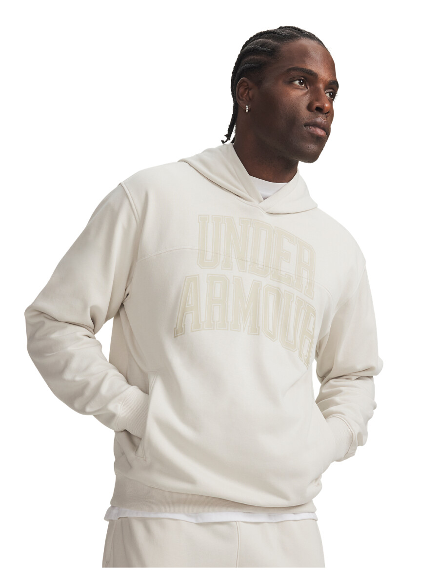 Canguro UA Rival LW Graphic Hoodie Hombre 6014686-110 - Blanco 