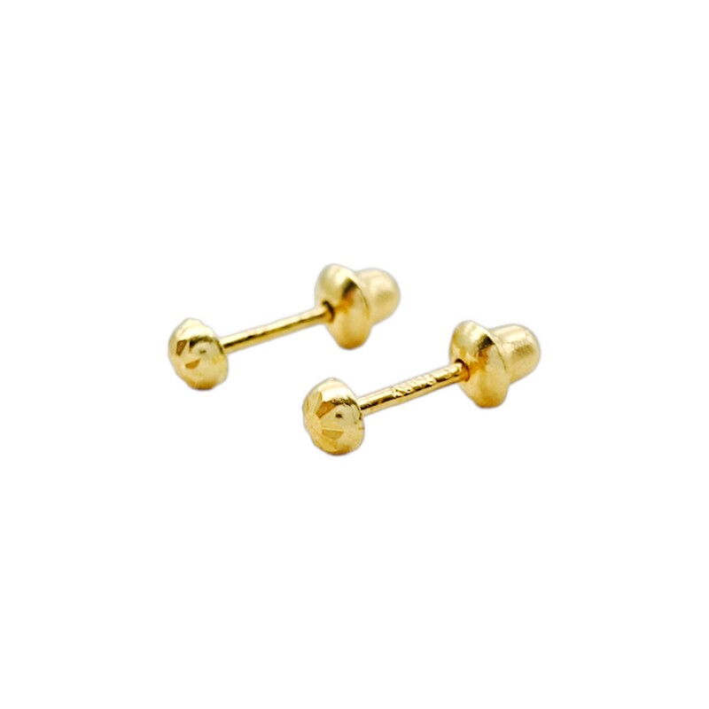 Abridores Media bolita-Oro 18k-Sin piedra-AB9506 sinpiedra