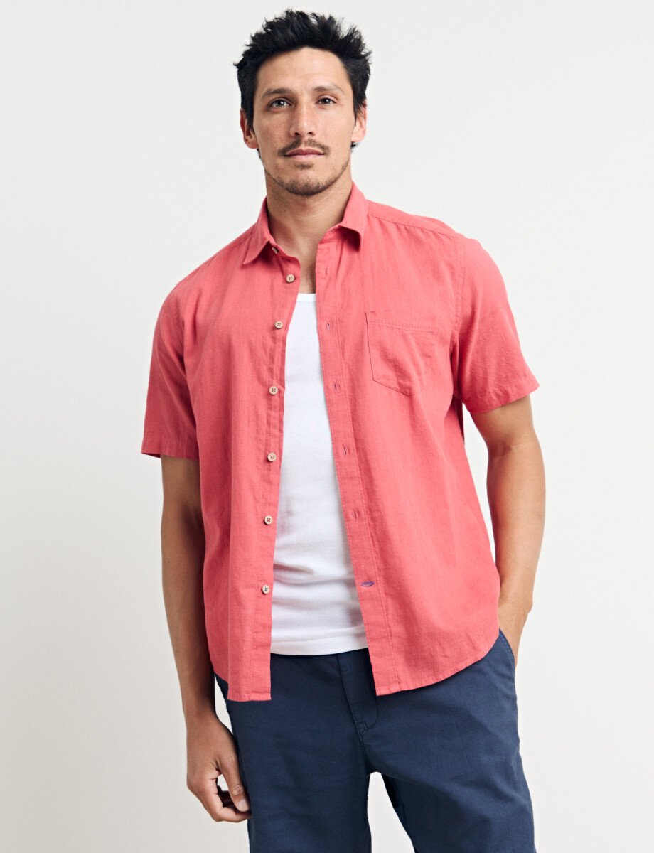 012265 CAMISA HARRINGTON LABEL Coral